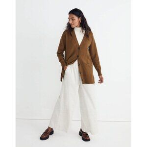 Madewell Miller Cardigan Sweater Button‎ Down Olive brown Womans Size Small